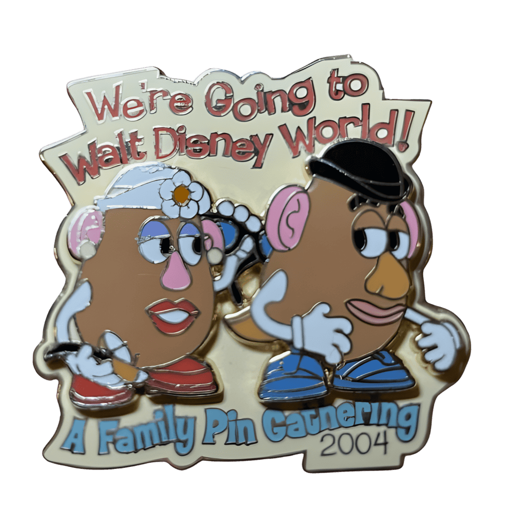 Mr. and Mrs. Potato Head Packing Disney pin