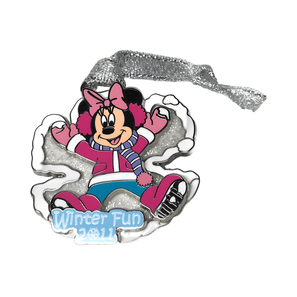 Minnie Making a Snow Angel Ornament Disney pin