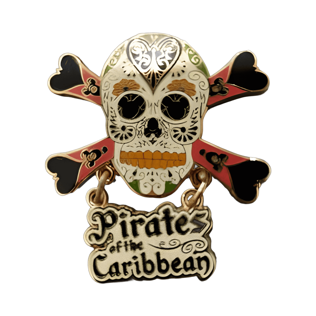 Sugar Skull Crossbone Pirates Logo Disney pin