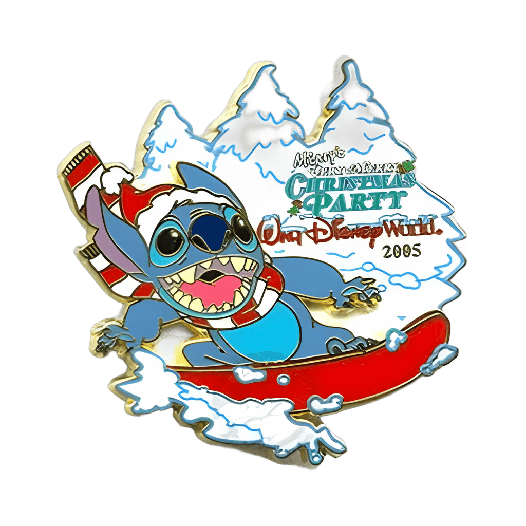 Snowboarding Stitch Disney pin