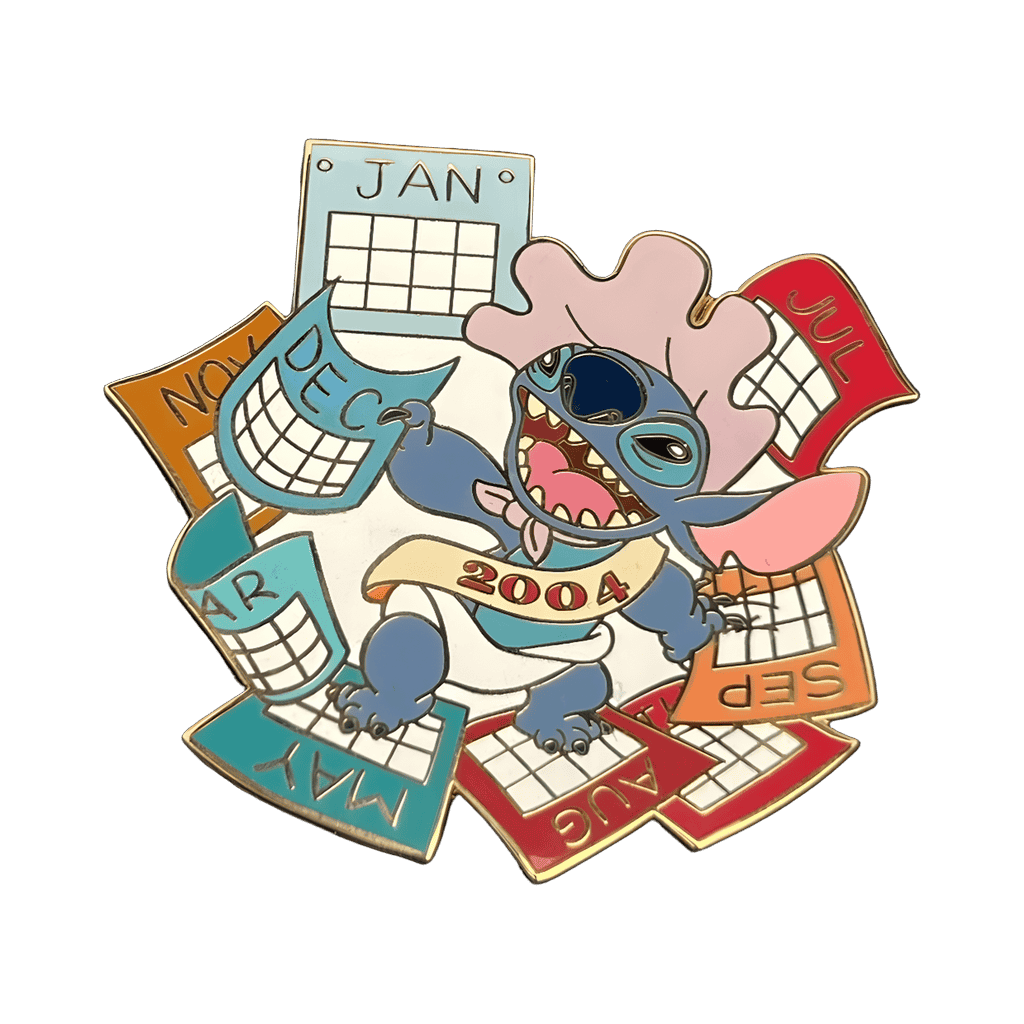 Stitch with calendars Disney pin