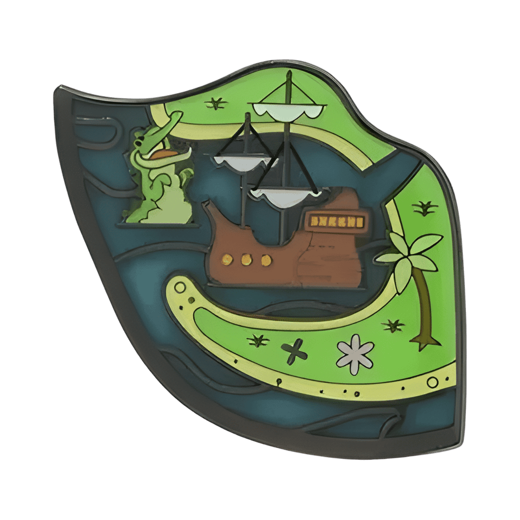 Tick Tock - Neverland map Disney pin
