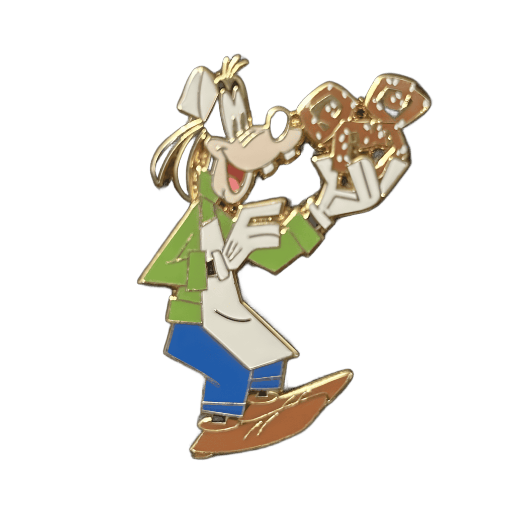 Goofy eating Pretzel Disney pin