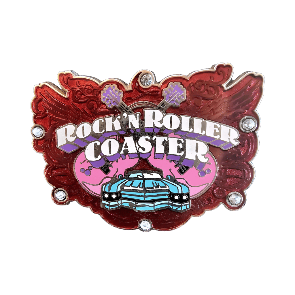 Rock'n Roller Coaster- Pink Jeweled Car Logo Disney pin