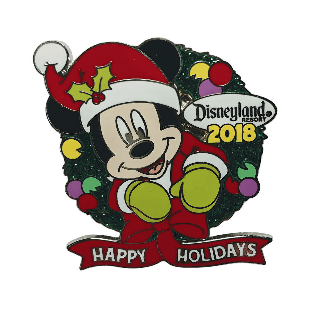 Santa Mickey Mouse Wreath - Cast Exclusive Happy Holidays Disney pin