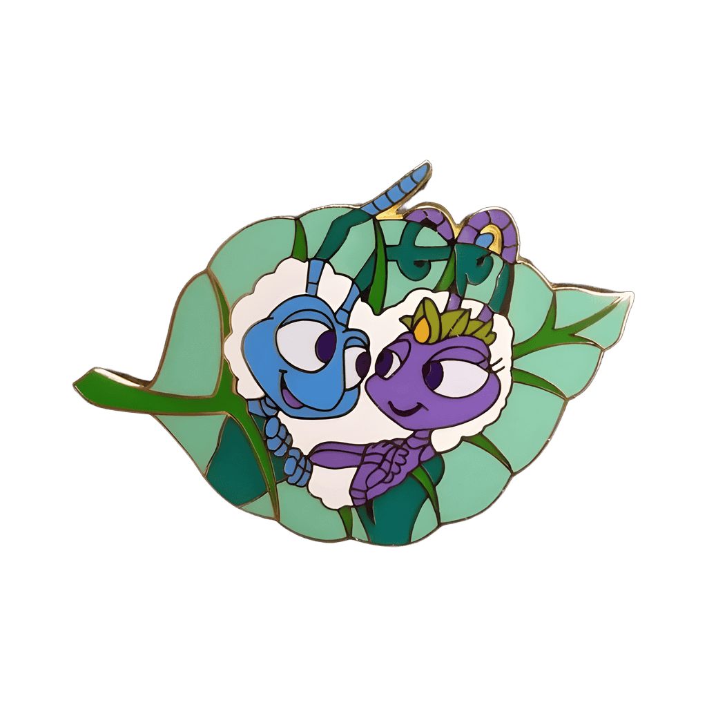 Flik and Atta in Heart Leaf Disney pin