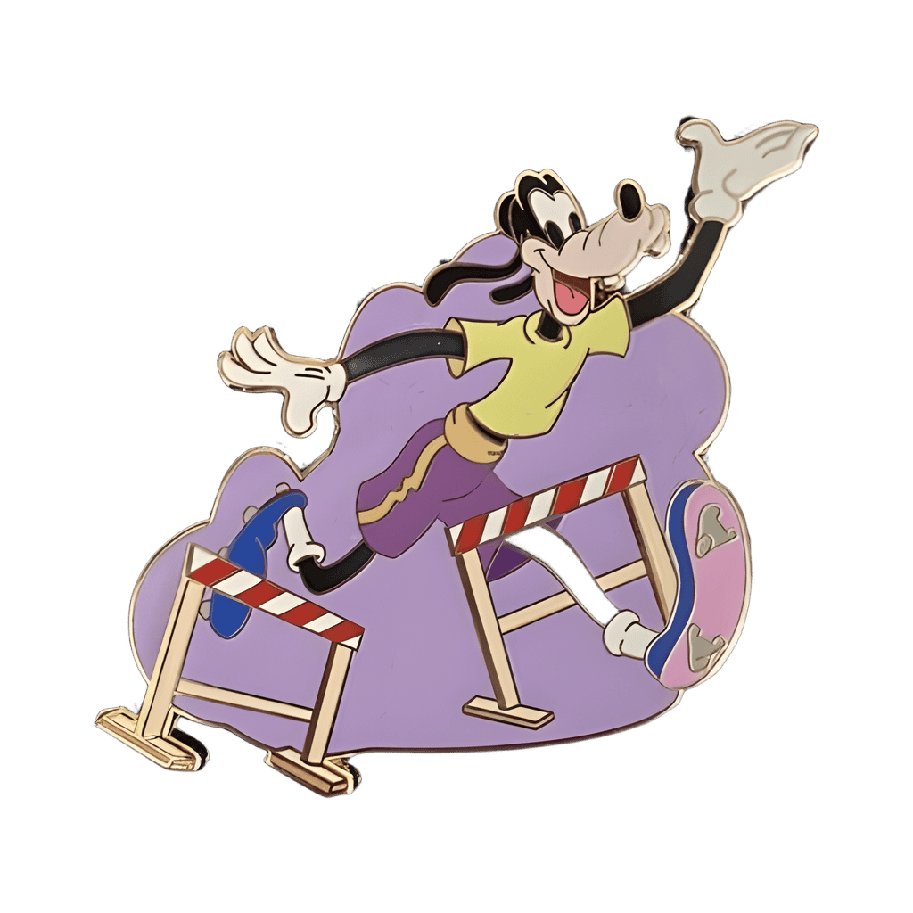 Hurdling Disney pin