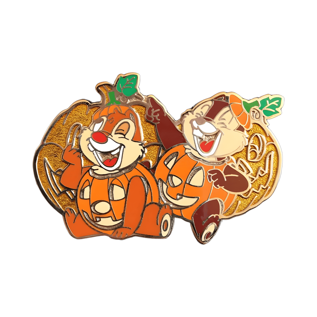 Chip & Dale as Pumpkins Disney pin