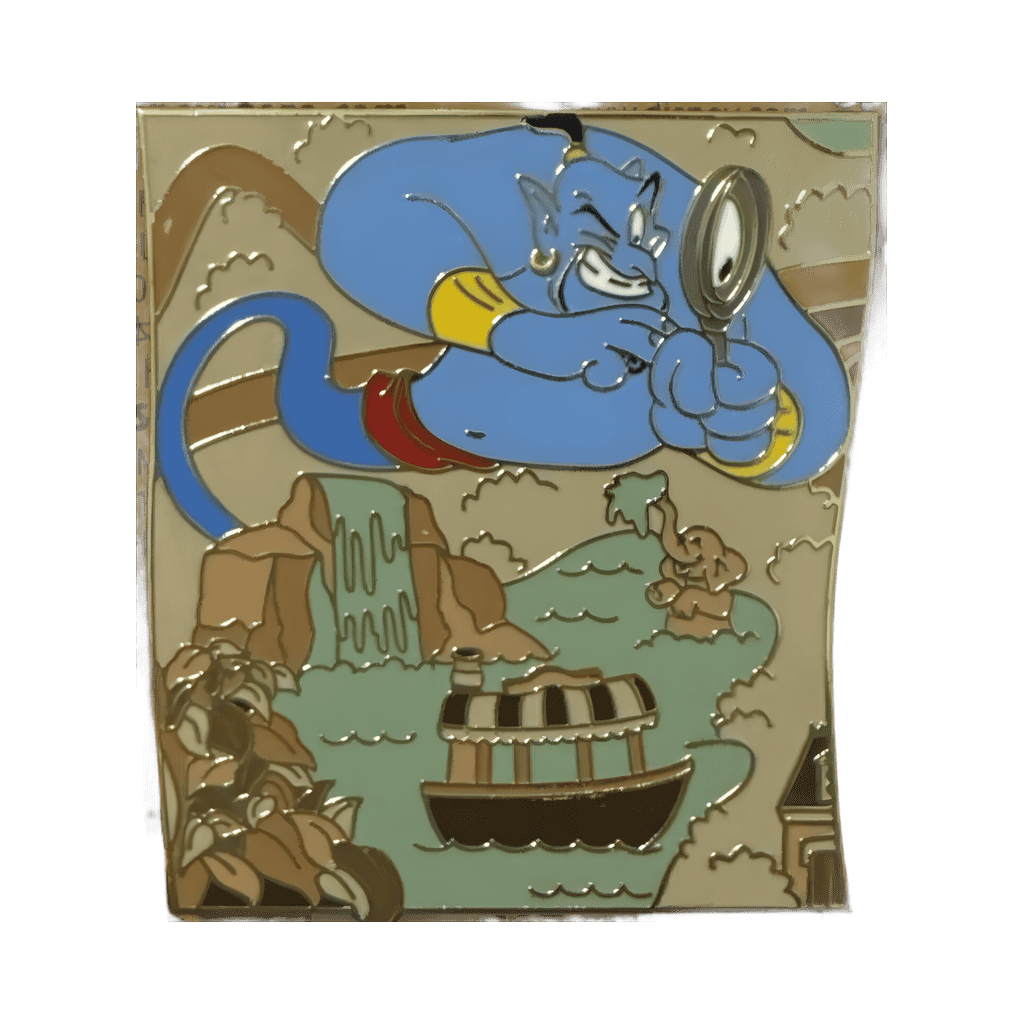 Genie and Jungle Cruise - Map Section - Mystery - Aladdin Disney pin