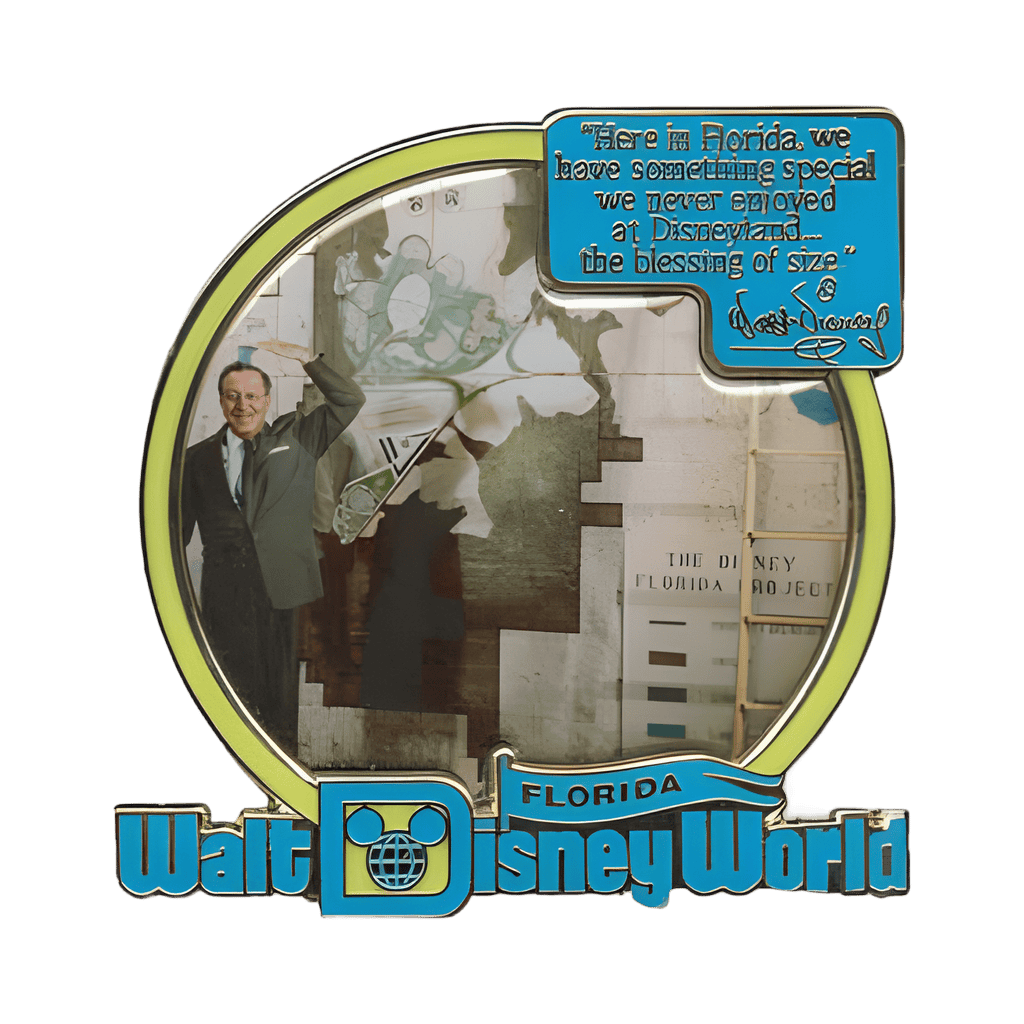 Florida Size Walt Quote Disney pin