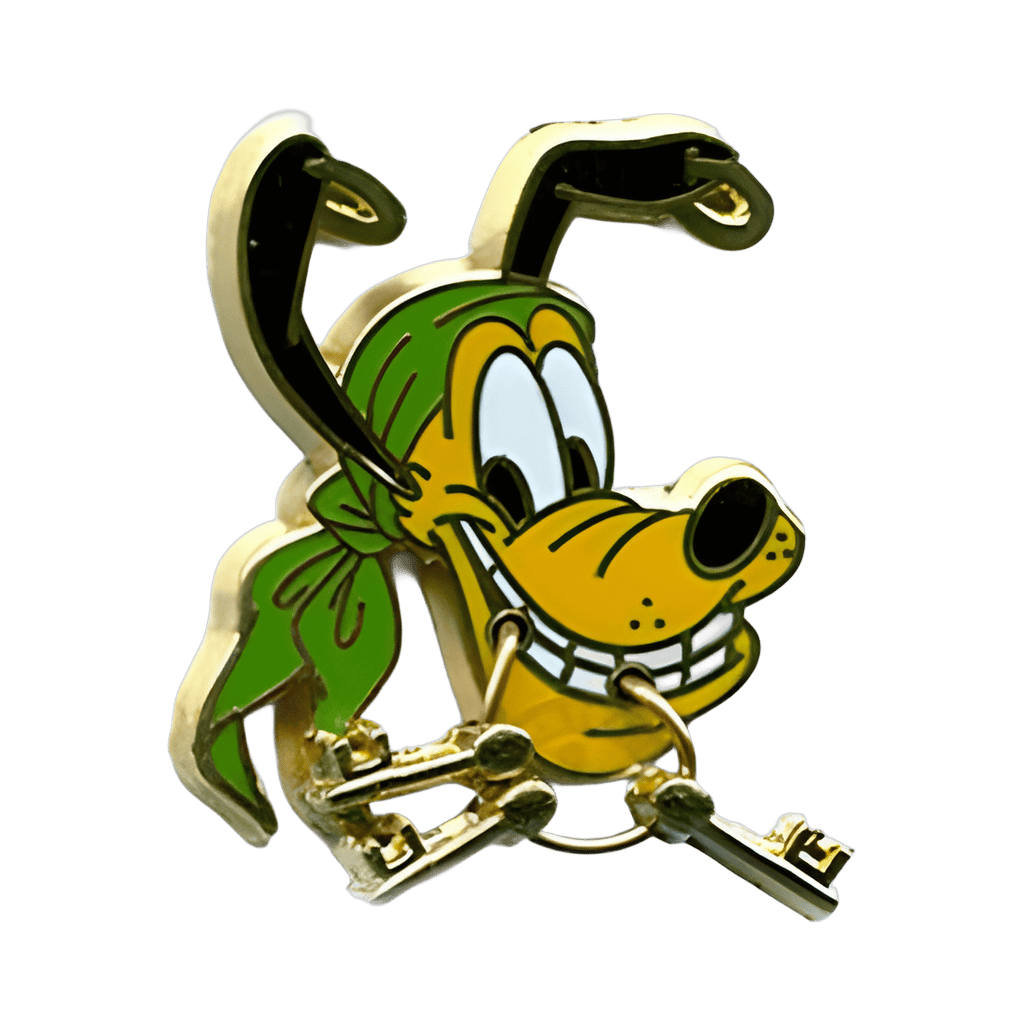 Pirate Pluto with Keys Dangle Disney pin