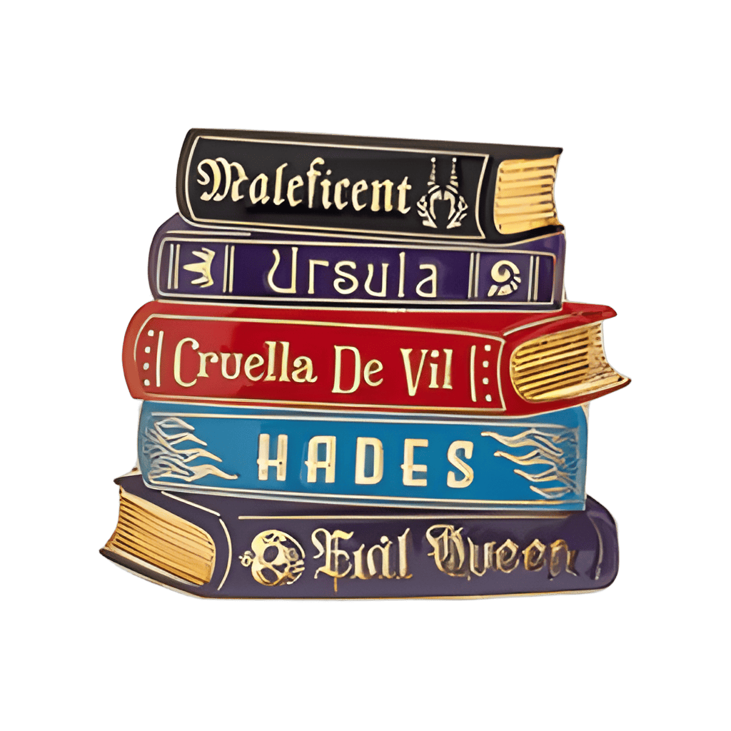 Villain Book Stack Disney pin