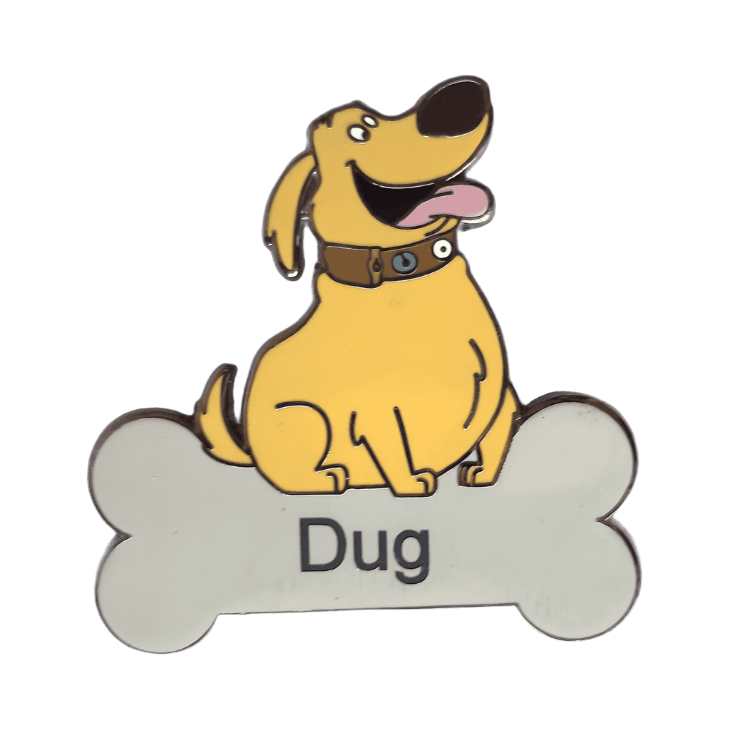 Dug on Bone Disney pin