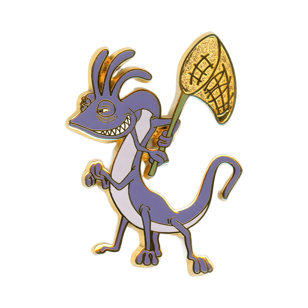 Randall Holding a Net Disney pin