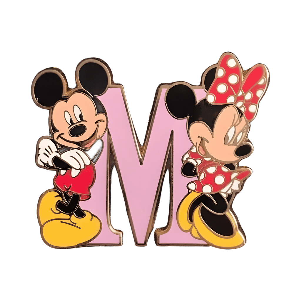 Letter M - Mickey & Minnie Mouse Disney pin