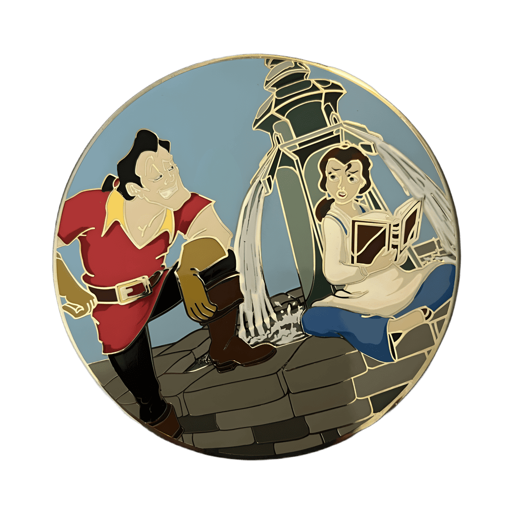 Belle and Gaston - Fountain Disney pin