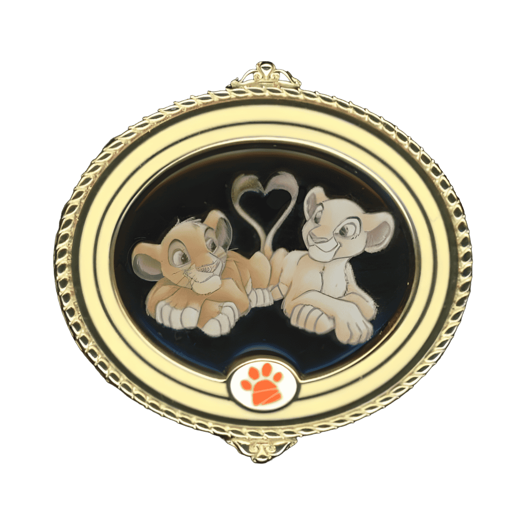 Simba & Nala Glass Oval Disney pin