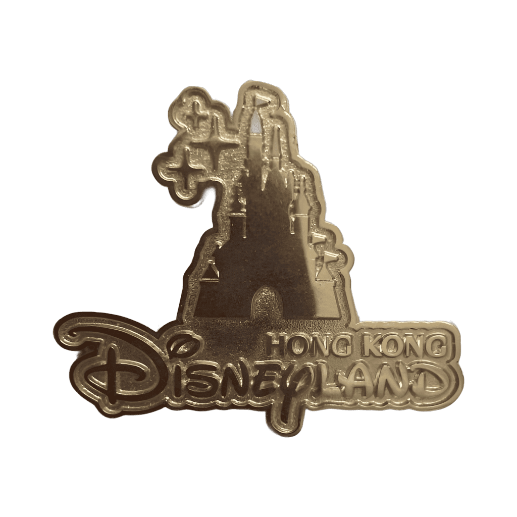 Silver Castle with Hong Kong Disneyland on bottom of the pin Disney pin