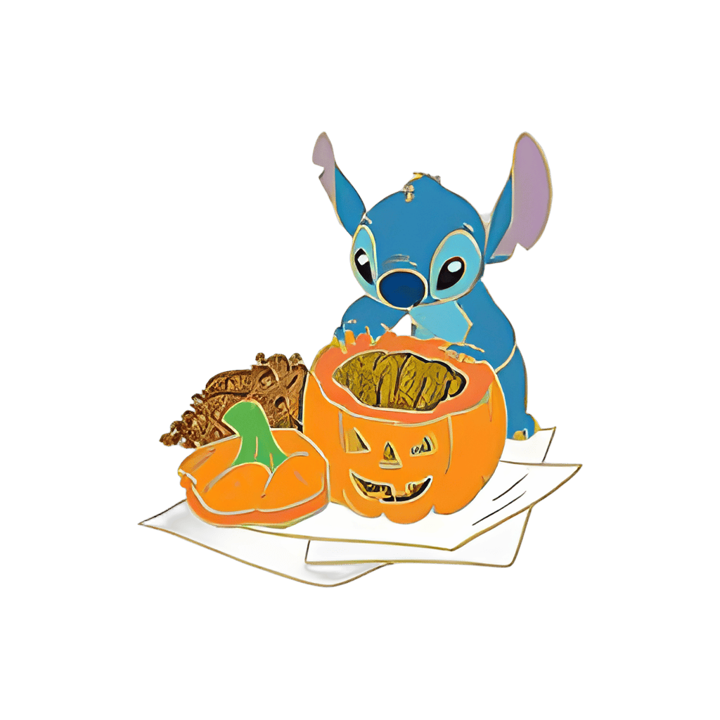 Stitch Carving a Jack-o'-Lantern Disney pin