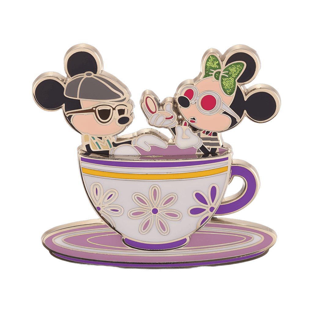 Hipster Mickey Mouse and Minnie Mouse in Teacup Disney pin