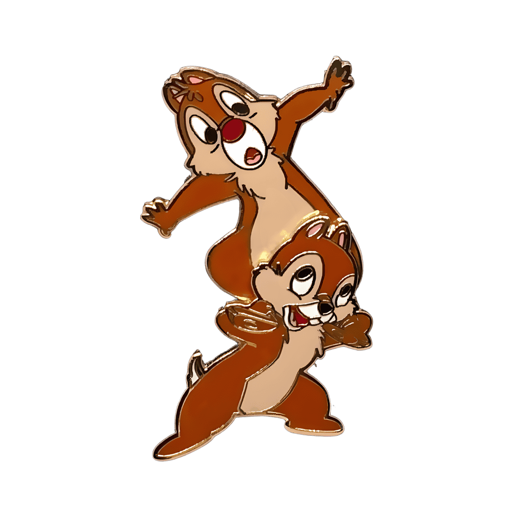 Chip and Dale Balancing On Top of Each Other Disney pin