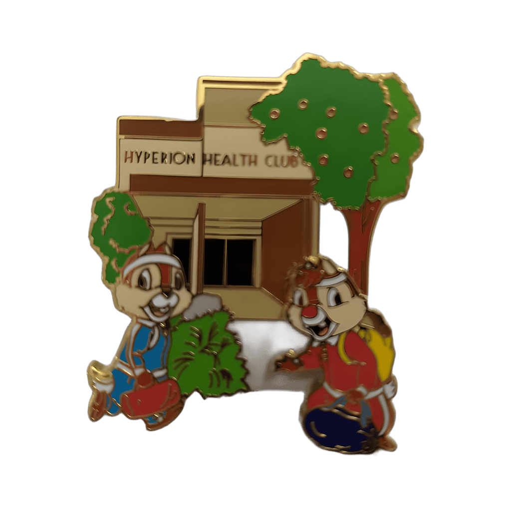 Chip and Dale at the Hyperion Health Club Disney pin
