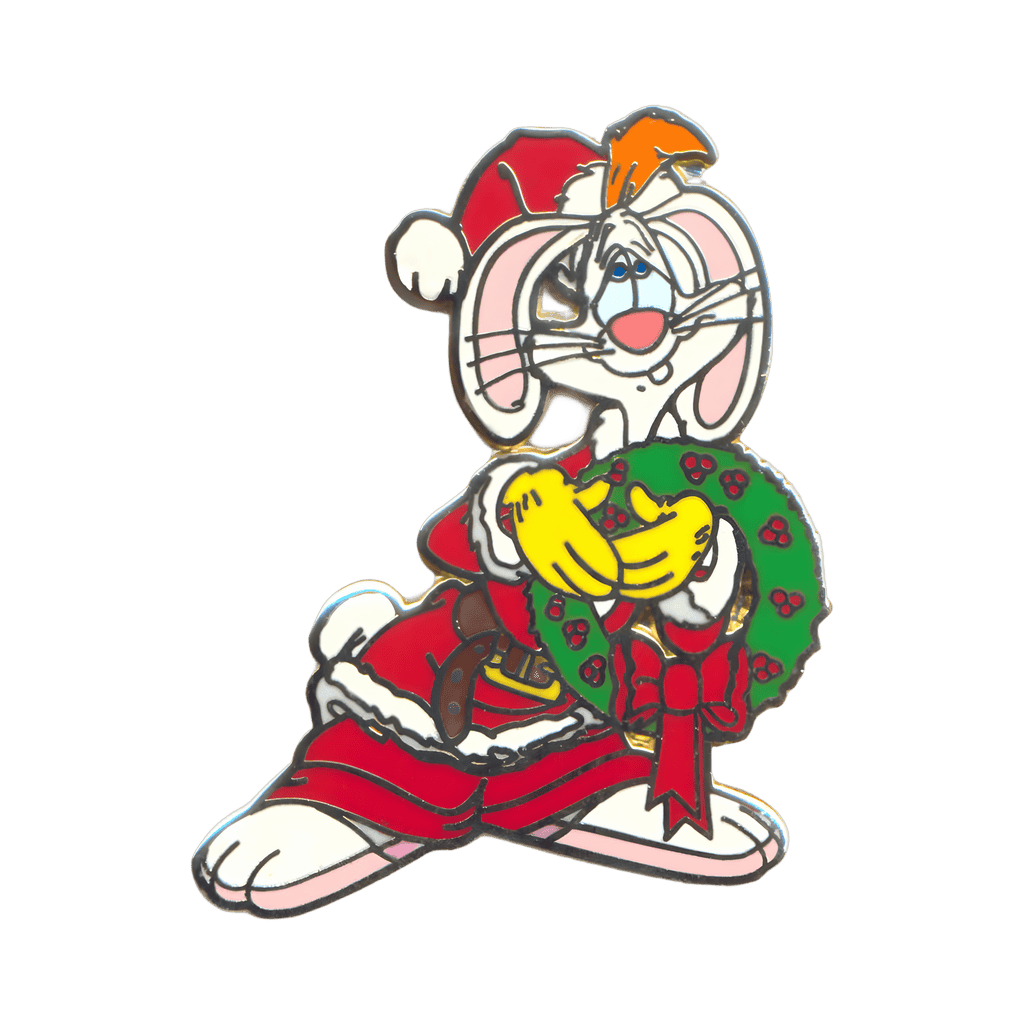 Set #1 - Roger Rabbit Dressed as Santa and Carrying a Wreath Disney pin