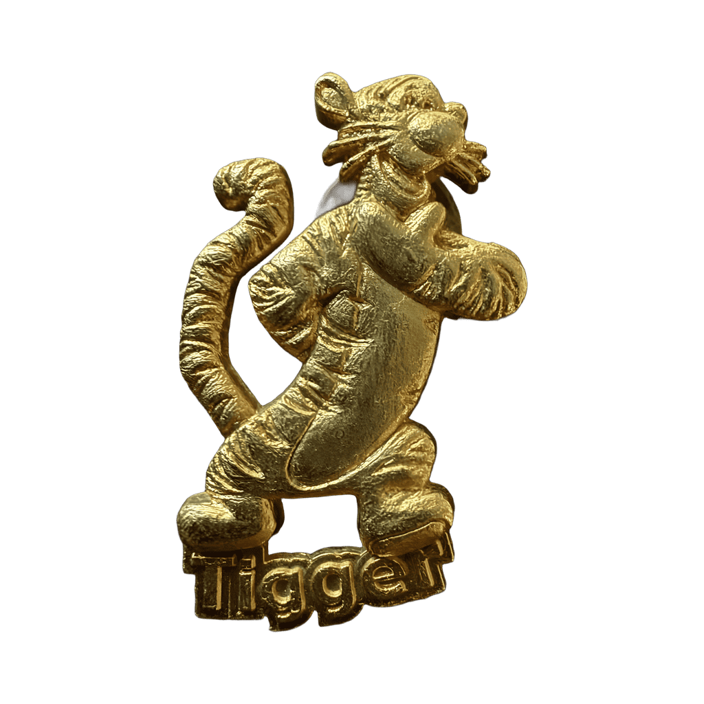 Tigger standing on his name Disney pin
