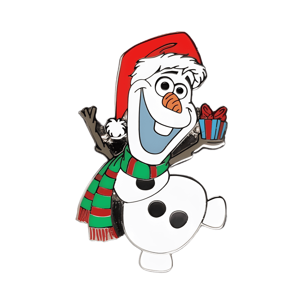 Olaf wearing a Santa Hat Disney pin
