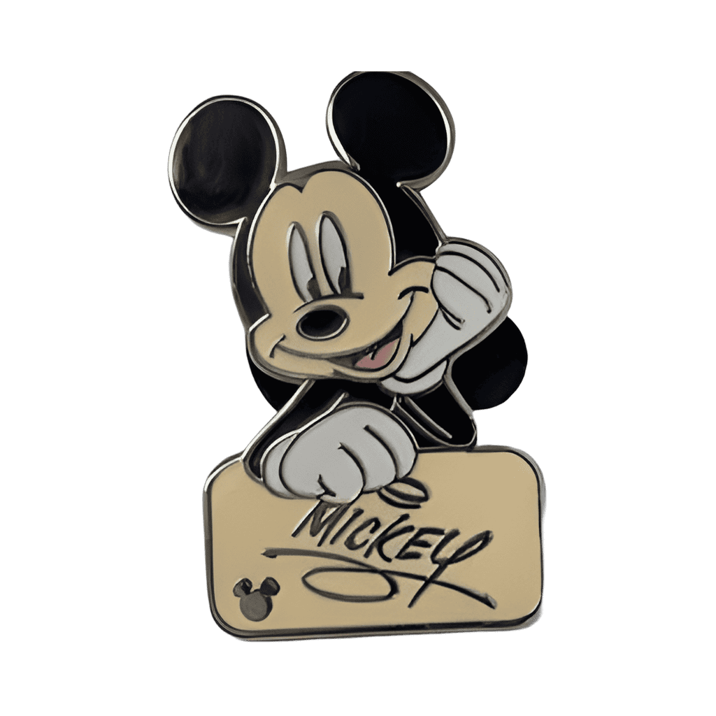 Mickey Mouse Autograph - Peach Disney pin