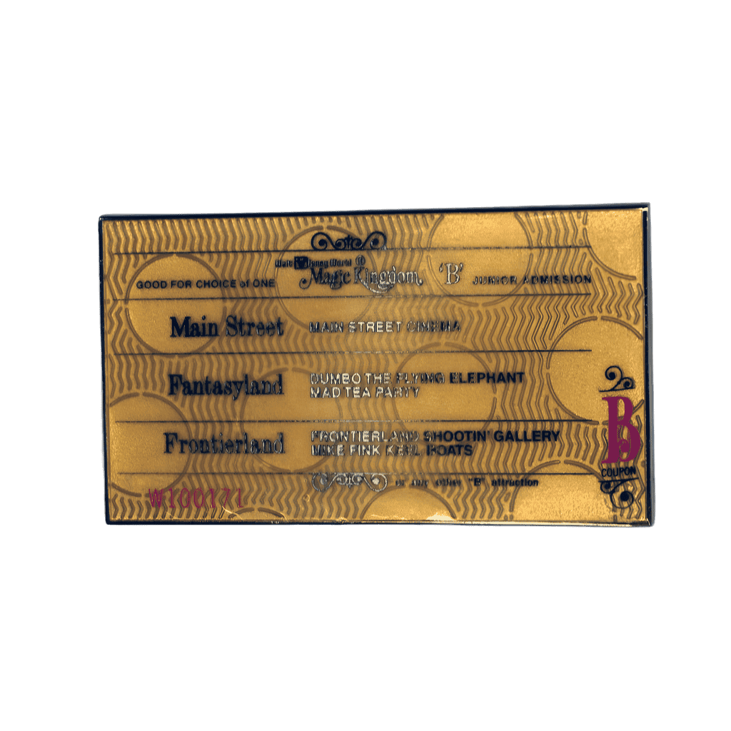 B Ticket Disney pin