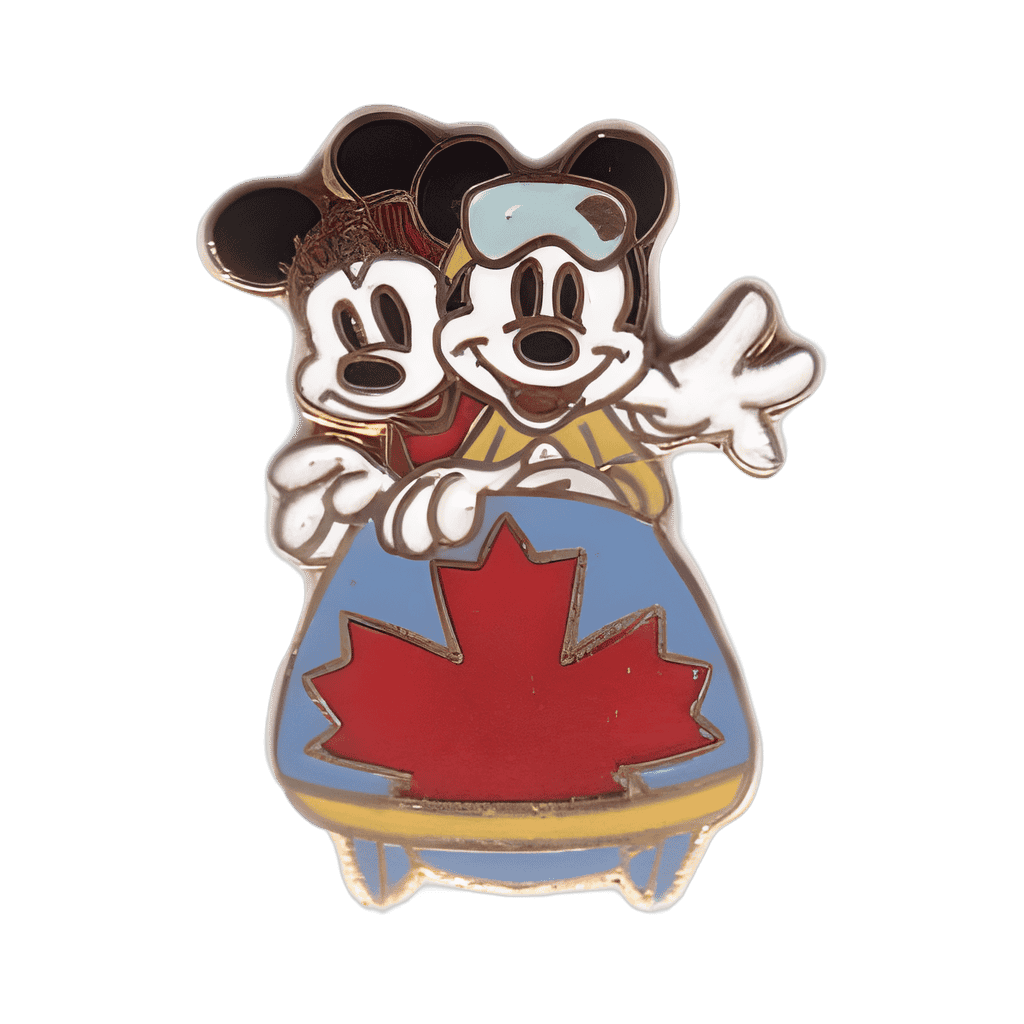 Canada Bobsled Mickey and Minnie Disney pin