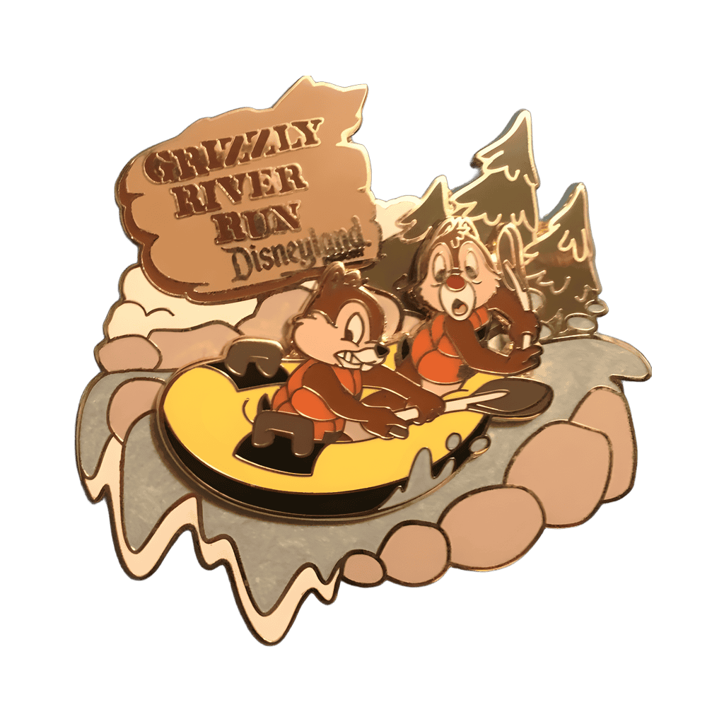 Chip and Dale on Grizzly River Run Disney pin