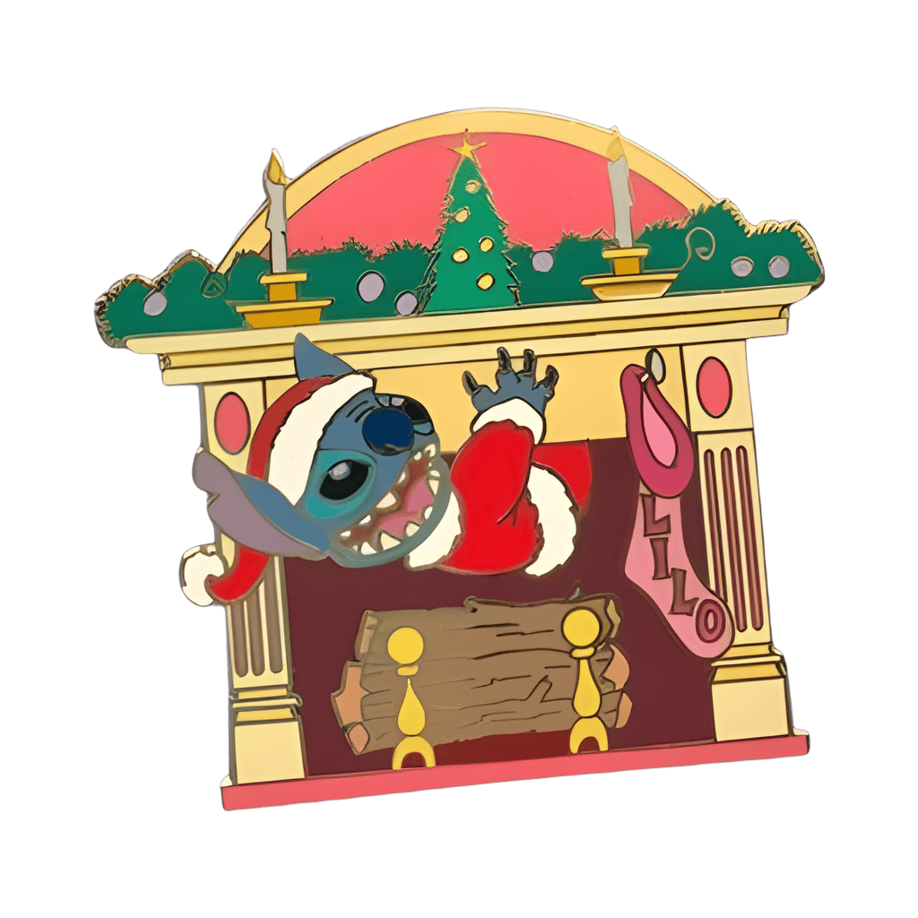 Christmas Fireplace (Stitch) Disney pin