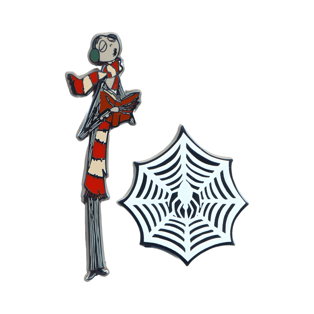 Set #1 - Jack Skellington Carolling and Snowflake Spider Web Disney pin