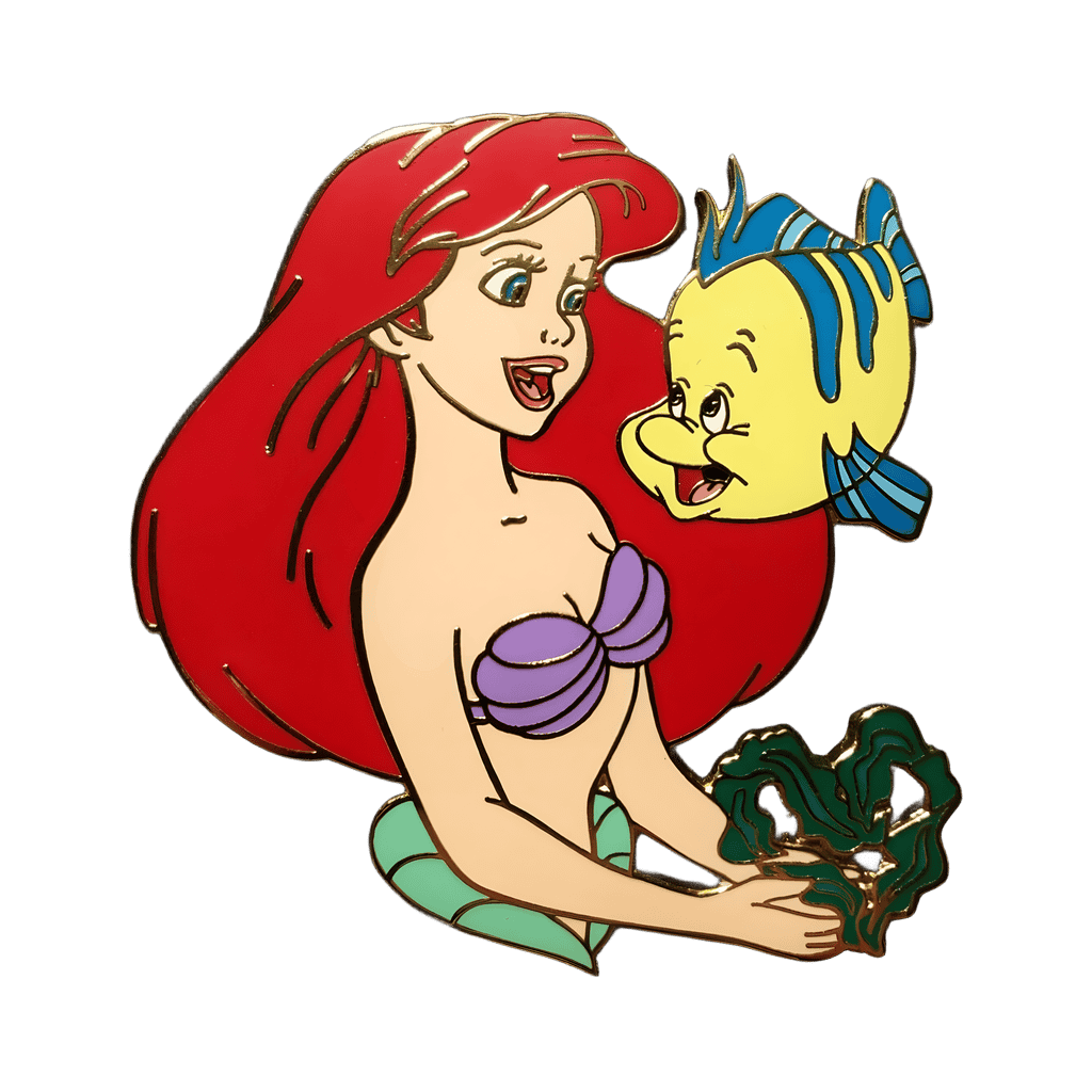 Ariel with Flounder Disney pin