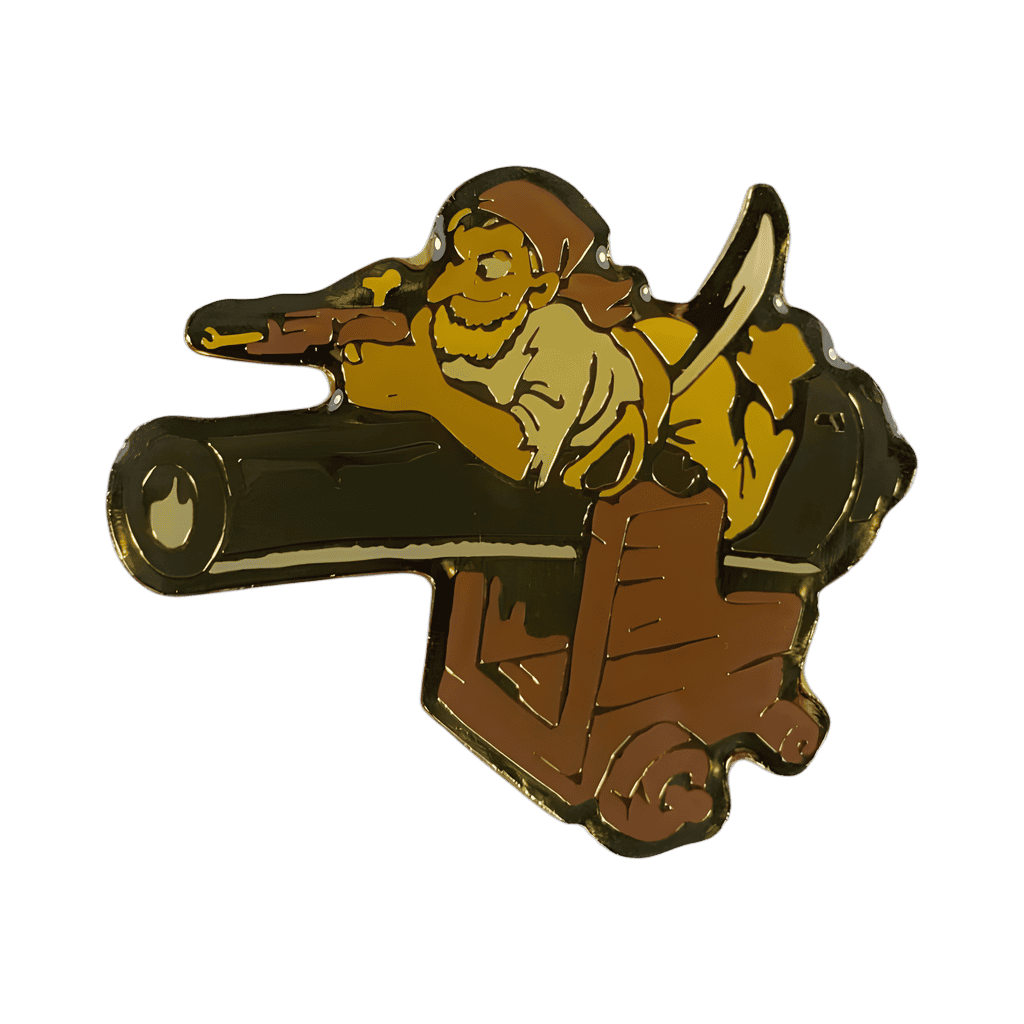 Pirate on Cannon Disney pin