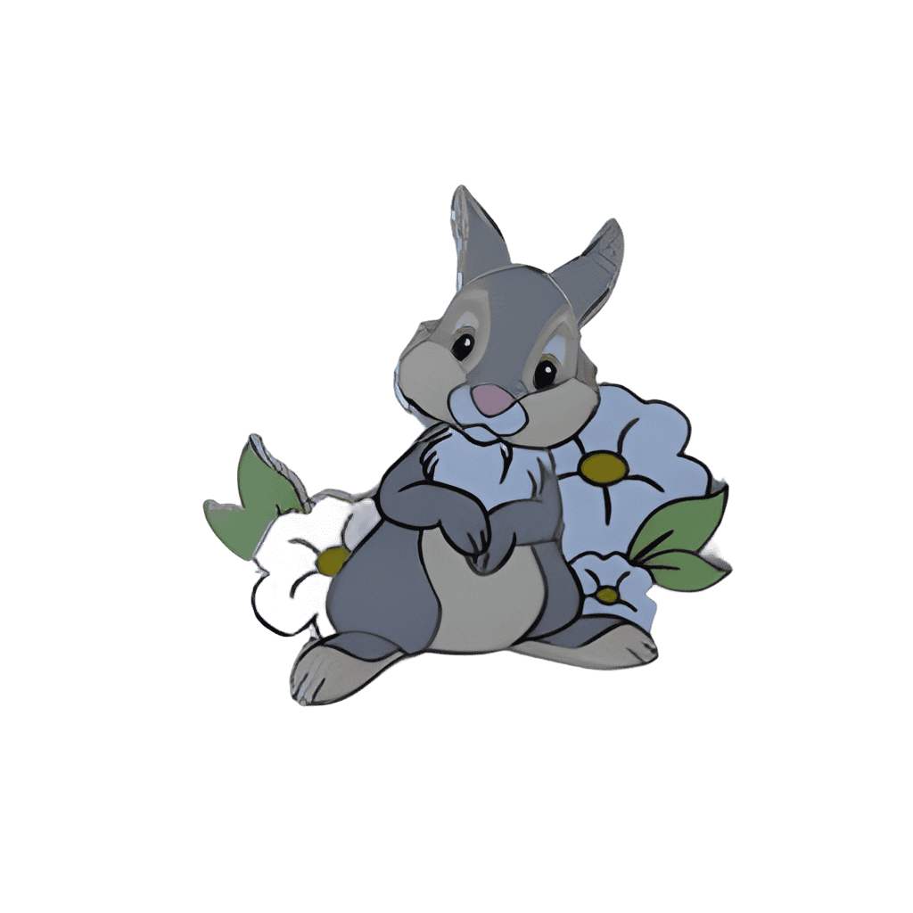 Thumper with white flowers Disney pin