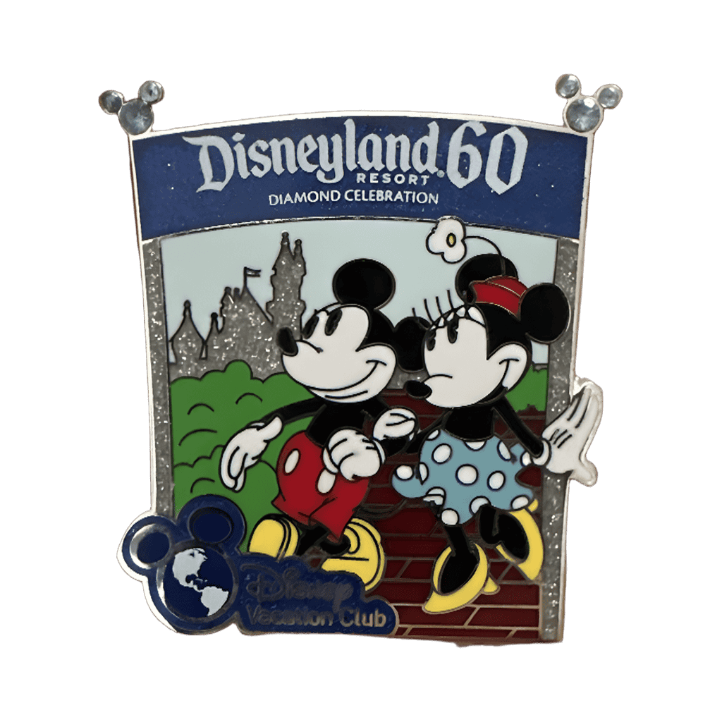 Mickey and Minnie Disneyland 60 Diamond Celebration Disney pin