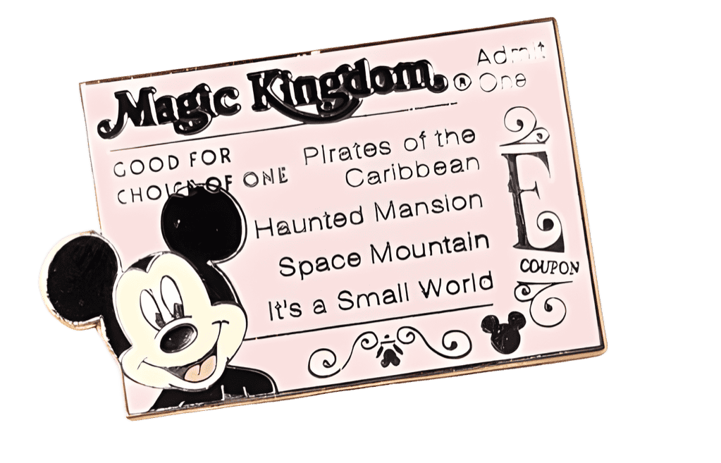 "E" Coupon Disney pin