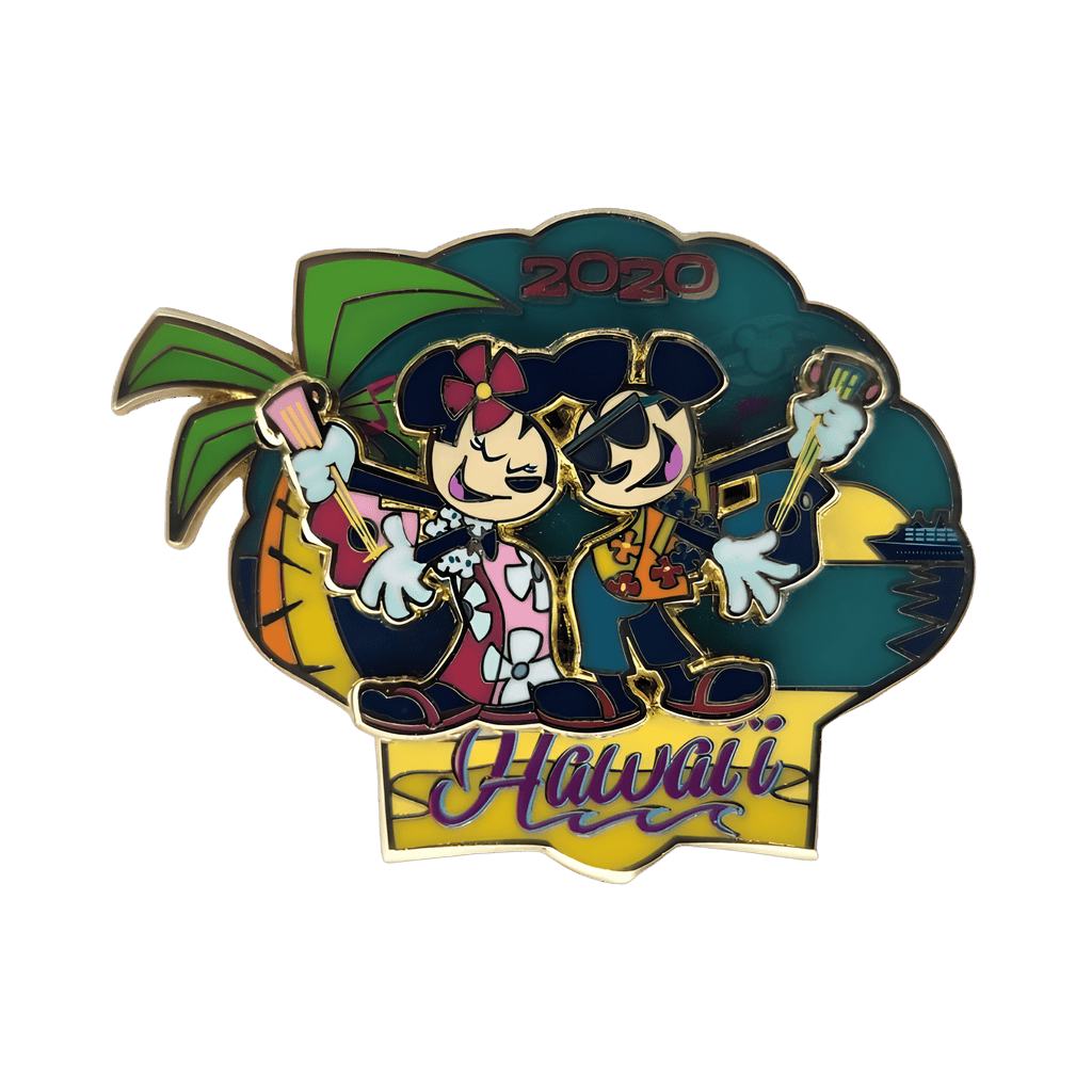 Disney Wonder - Mickey and Minnie on Beach with Ukeleles Disney pin