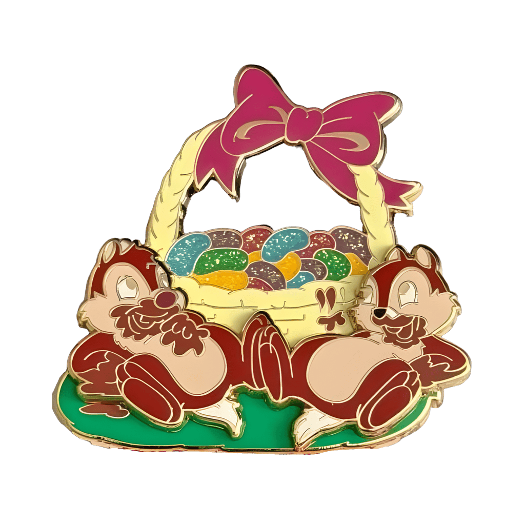 Chip & Dale Eating Chocolate Eggs Disney pin