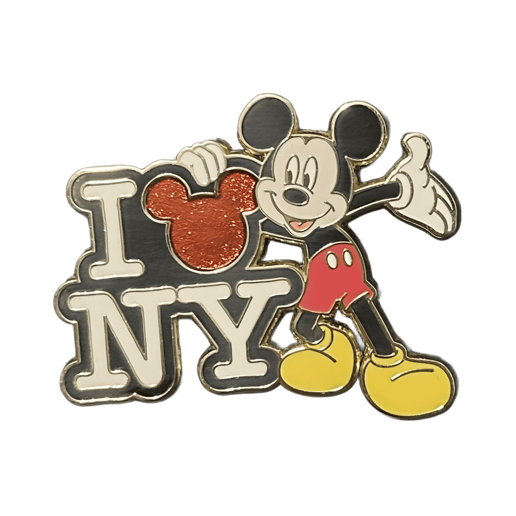 Mickey Standing with I heart NY Disney pin