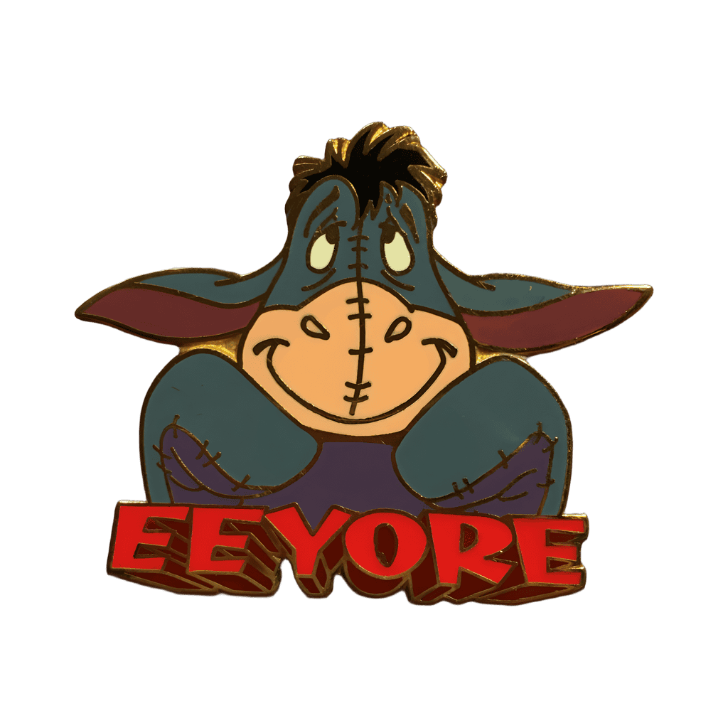 Eeyore Smiles with Name Disney pin
