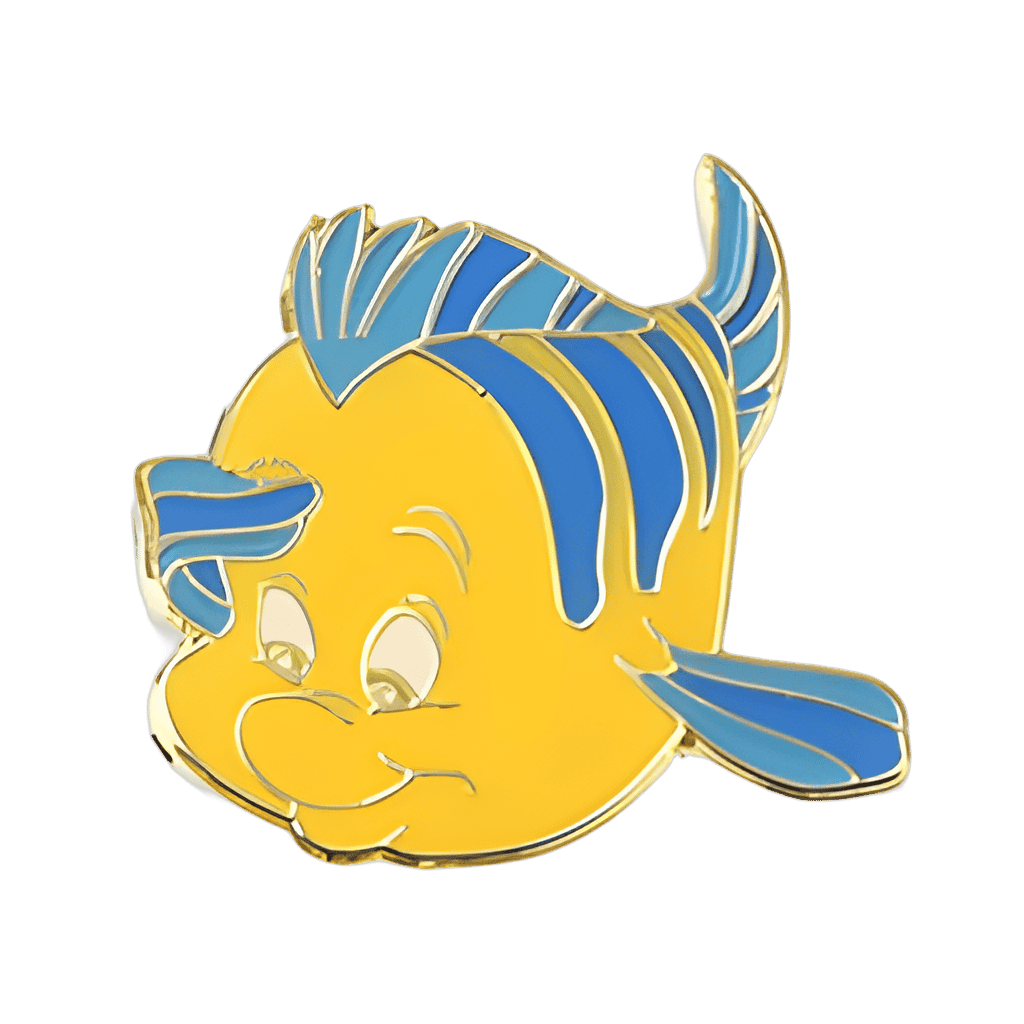 JDS - The Little Mermaid 30th Anniversary 14-pin set - Pin #10 - Flounder Disney pin