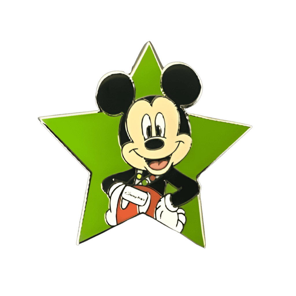 Mickey with Pin Trading Lanyard with Green Star Disney pin