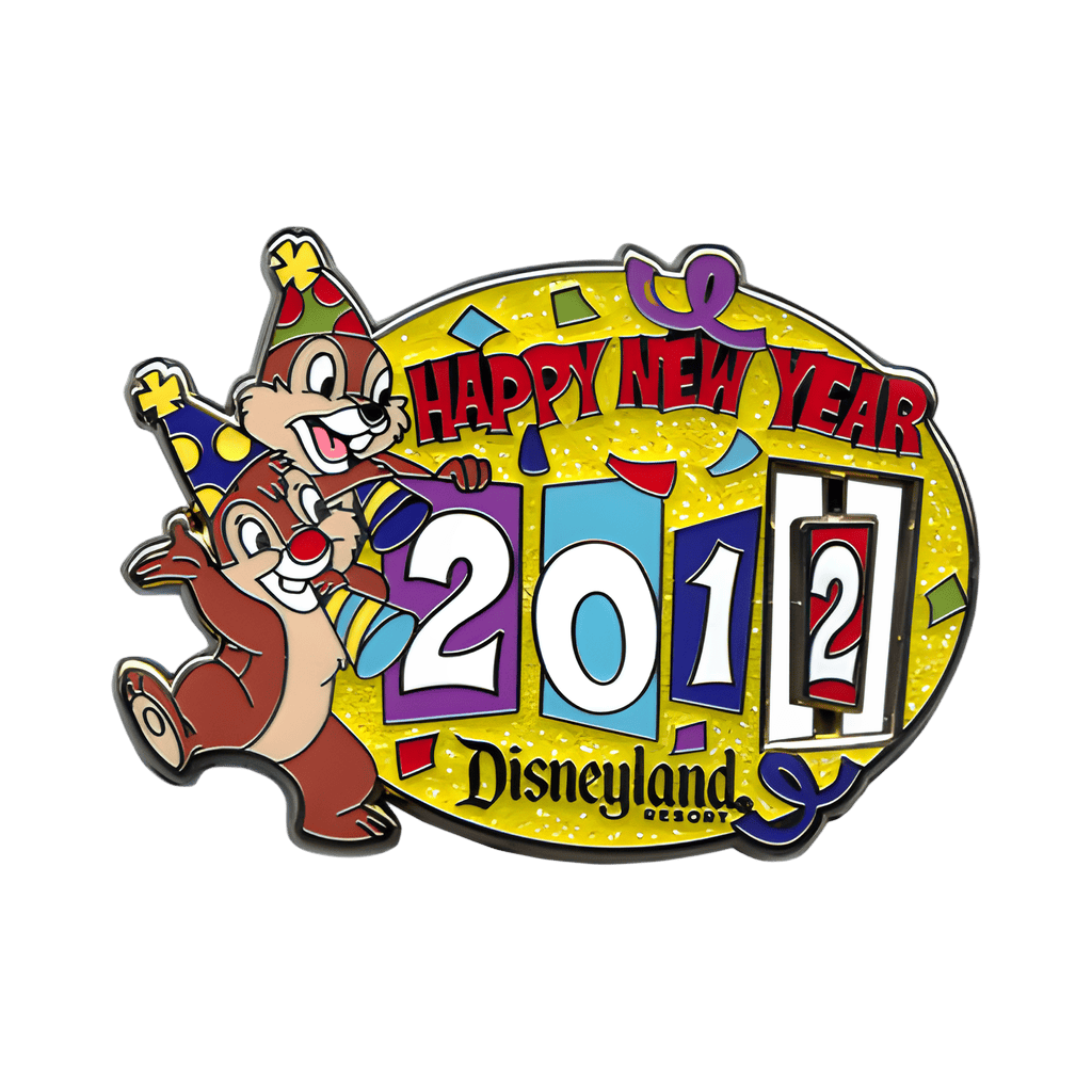 Happy New Year 2011/2012 Spinner - Chip & Dale Disney pin