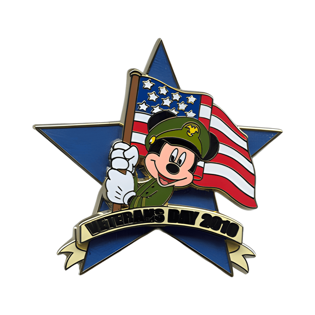 Mickey with flag Disney pin
