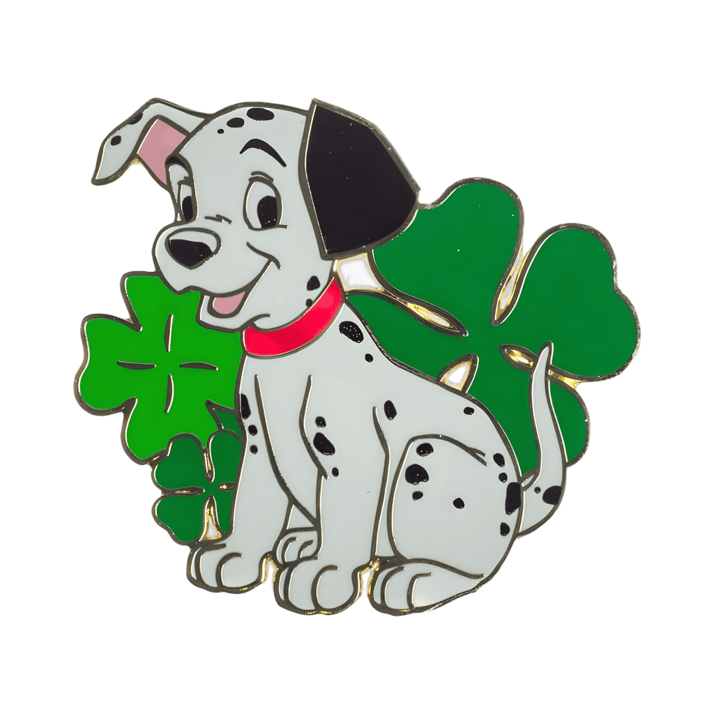 Lucky with shamrocks Disney pin
