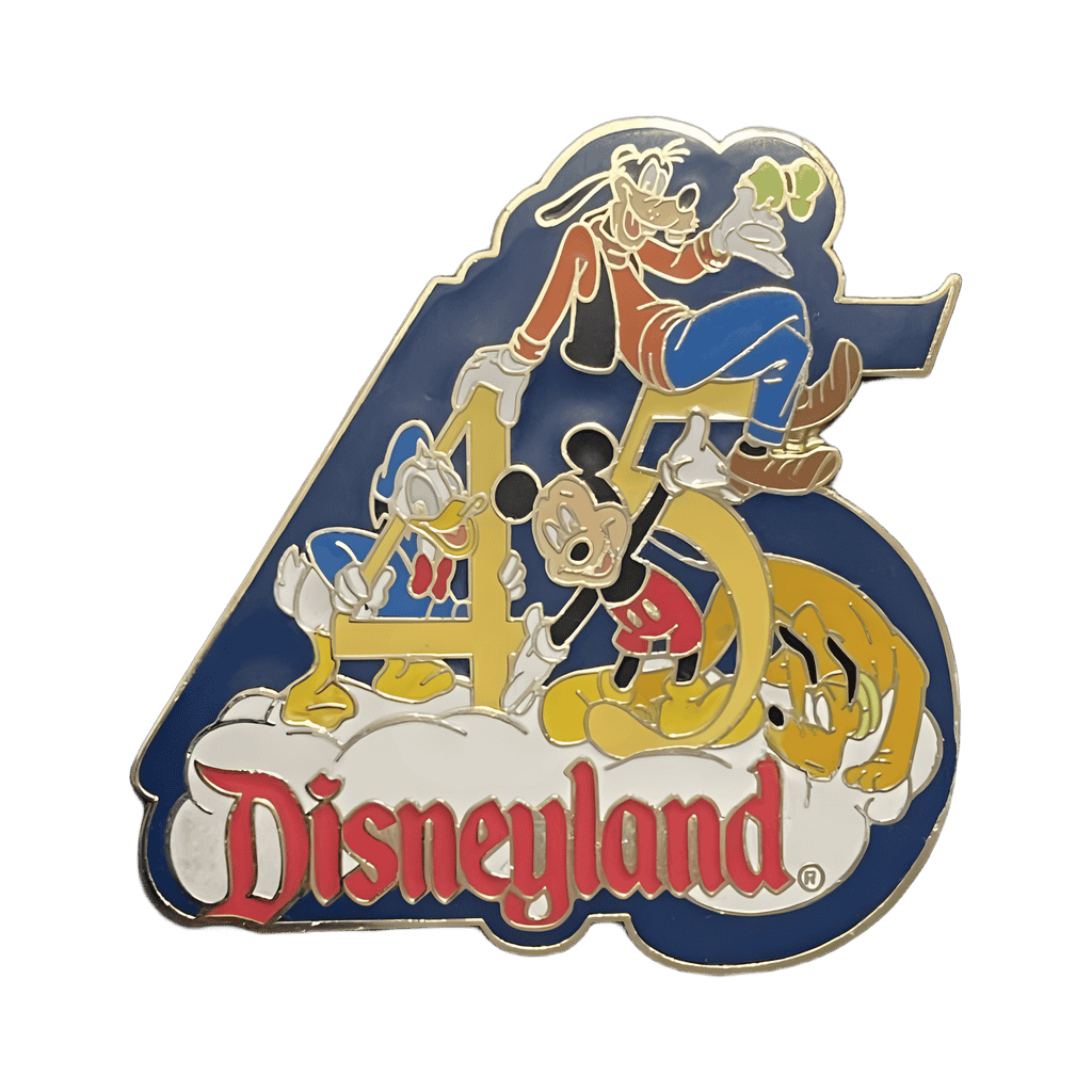 Disneyland 45 Years of Magic- Donald, Mickey, Pluto, Goofy Disney pin